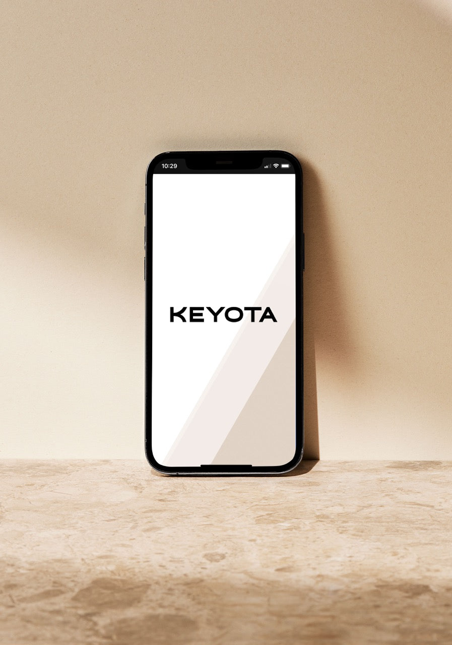Bild zeigt die Öffnungsanimation der keyota App.